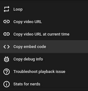 Context menu